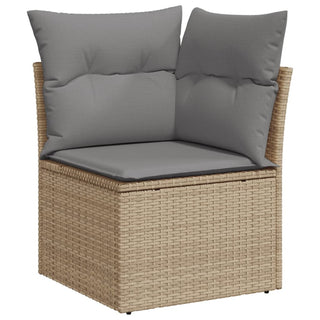 8-Delige Loungeset Met Kussens Poly Rattan Beige