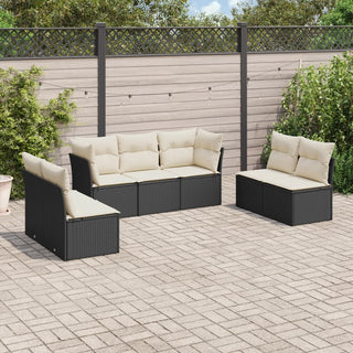 7-Delige Loungeset Met Kussens Poly Rattan