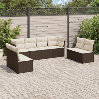 8-Delige Loungeset Met Kussens Poly Rattan