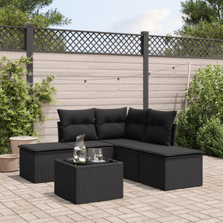 6-Delige Loungeset Met Kussens Poly Rattan