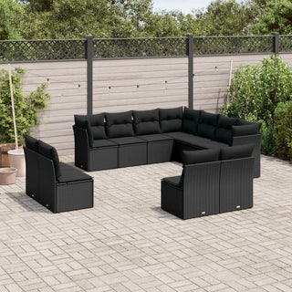 1 Loungeset Met Kussens Poly Rattan