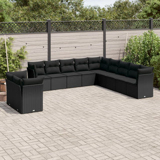 1 Loungeset Met Kussens Poly Rattan