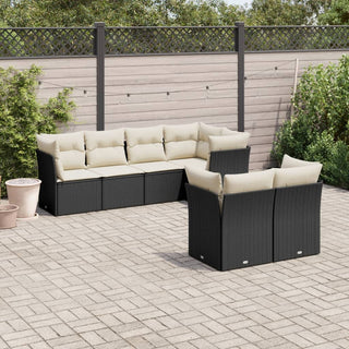 Loungeset Met Kussens Poly Rattan