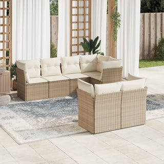 Loungeset Met Kussens Poly Rattan