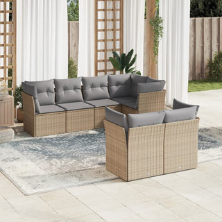 Loungeset Met Kussens Poly Rattan