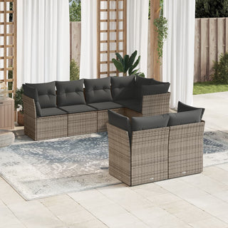 Loungeset Met Kussens Poly Rattan