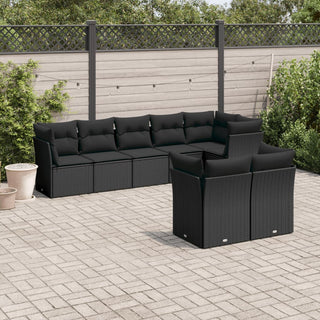 8-Delige Loungeset Met Kussens Poly Rattan