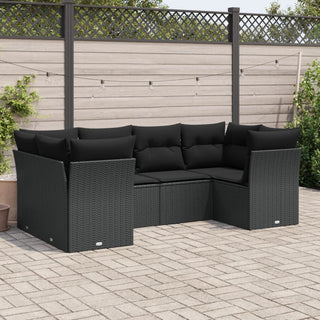 Loungeset Met Kussens Poly Rattan