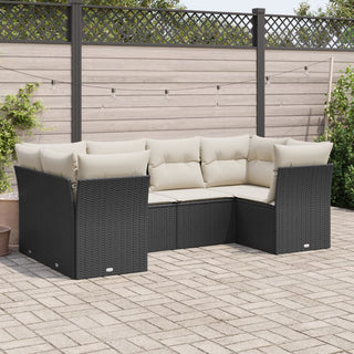 Loungeset Met Kussens Poly Rattan