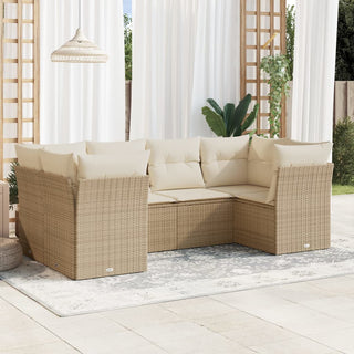 Loungeset Met Kussens Poly Rattan