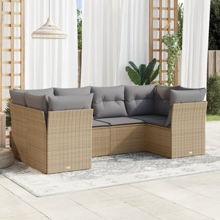 Loungeset Met Kussens Poly Rattan