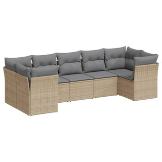 Loungeset Met Kussens Poly Rattan