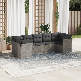 Loungeset Met Kussens Poly Rattan