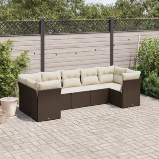 Loungeset Met Kussens Poly Rattan