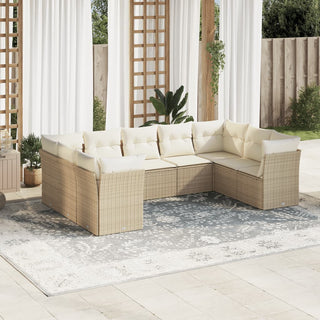 9-Delige Loungeset Met Kussens Poly Rattan