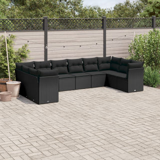 10-Delige Loungeset Met Kussens Poly Rattan