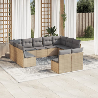 1 Tuinset Met Kussens Poly Rattan