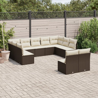 1 Tuinset Met Kussens Poly Rattan