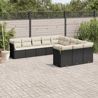 1 Tuinset Met Kussens Poly Rattan