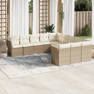 1 Tuinset Met Kussens Poly Rattan