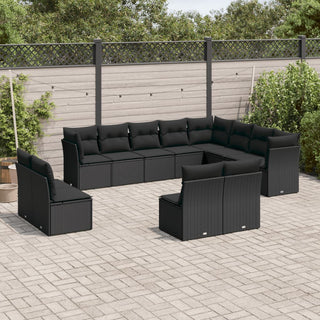 12-Delige Loungeset Met Kussens Poly Rattan