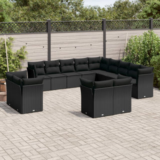 13-Delige Loungeset Met Kussens Poly Rattan