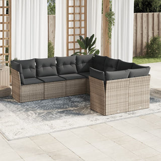 Loungeset Met Kussens Poly Rattan