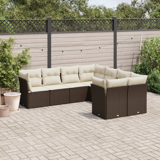 Loungeset Met Kussens Poly Rattan