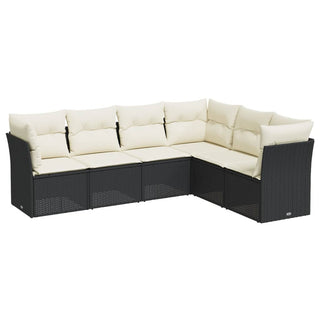 6-Delige Loungeset Met Kussens Poly Rattan