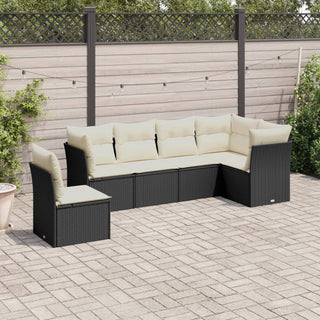 6-Delige Loungeset Met Kussens Poly Rattan