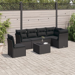 6-Delige Loungeset Met Kussens Poly Rattan