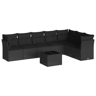 8-Delige Loungeset Met Kussens Poly Rattan