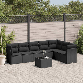 8-Delige Loungeset Met Kussens Poly Rattan