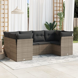 Loungeset Met Kussens Poly Rattan