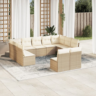 1 Tuinset Met Kussens Poly Rattan