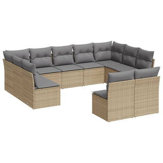 1 Tuinset Met Kussens Poly Rattan