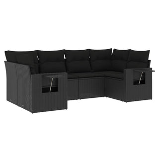 6-Delige Loungeset Met Kussens Poly Rattan