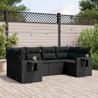 6-Delige Loungeset Met Kussens Poly Rattan