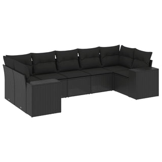 7-Delige Loungeset Met Kussens Poly Rattan