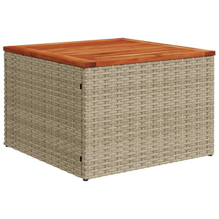 9-Delige Loungeset Met Kussens Poly Rattan Beige