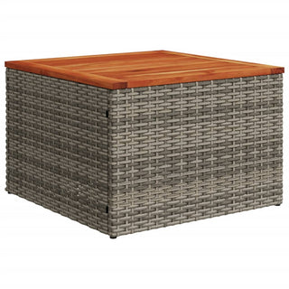 7-Delige Loungeset Met Kussens Poly Rattan Grijs