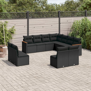 1 Tuinset Met Kussens Poly Rattan