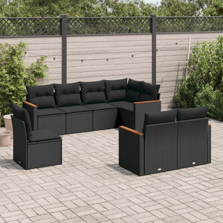 8-Delige Loungeset Met Kussens Poly Rattan