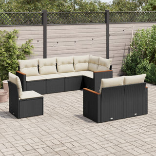 8-Delige Loungeset Met Kussens Poly Rattan