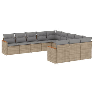 1 Tuinset Met Kussens Poly Rattan