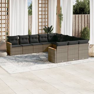 1 Tuinset Met Kussens Poly Rattan