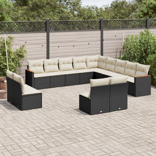 13-Delige Loungeset Met Kussens Poly Rattan