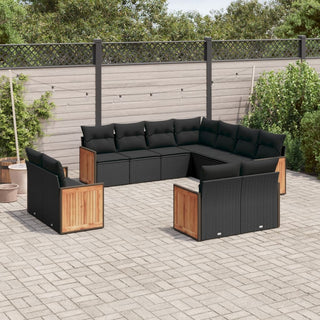 1 Tuinset Met Kussens Poly Rattan