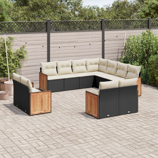 1 Tuinset Met Kussens Poly Rattan