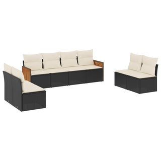 8-Delige Loungeset Met Kussens Poly Rattan